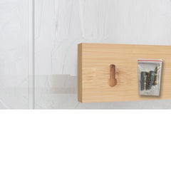 Wall Mounted Bamboo Magnet Knife Holder In Household Kitchen