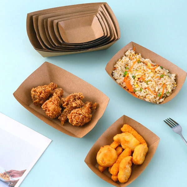 Ship  Snacks And Kraft Paper Lunch Boxes Takeaway - Image 2